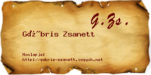 Gábris Zsanett névjegykártya
