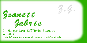 zsanett gabris business card